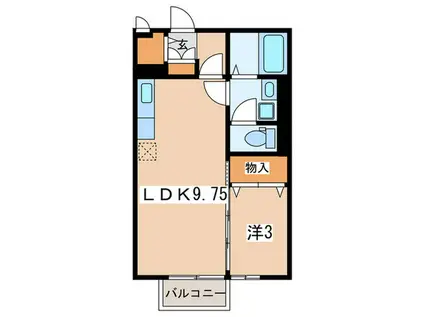 モナリエ飯泉(1LDK/2階)の間取り写真