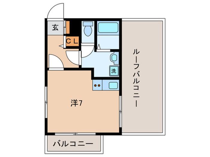 アニール(ワンルーム/4階)の間取り写真