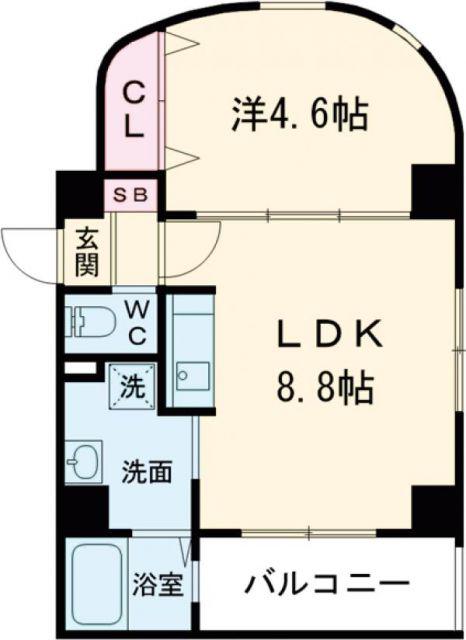 エクセレント天理(1LDK/5階)の間取り写真