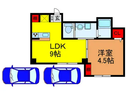 シティハイツ大和田(1LDK/1階)の間取り写真