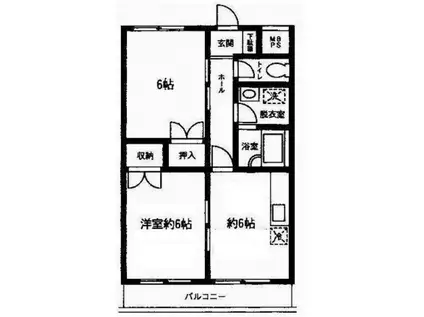 CASAIO(2DK/2階)の間取り写真