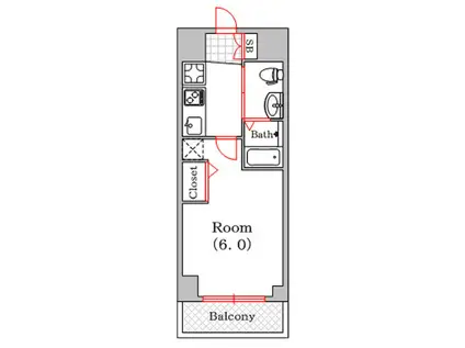 クリスタルグランツ大阪センターST(1K/11階)の間取り写真