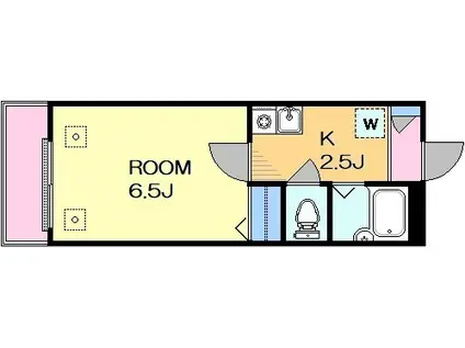 MILKY WAY(1K/2階)の間取り写真
