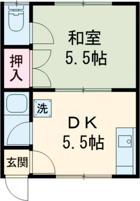 コーポセレニテ(1DK/1階)の間取り写真