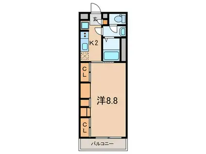 リブリ・シーサイドコート芦屋(1K/3階)の間取り写真