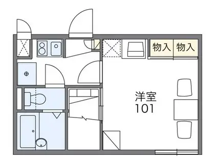レオパレスMAHANACREA(1K/1階)の間取り写真