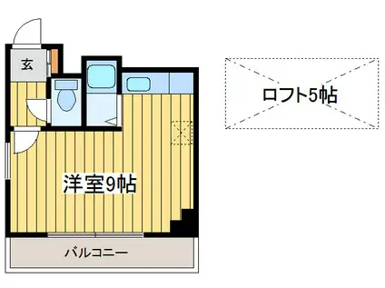 マトリックス北12条(ワンルーム/3階)の間取り写真