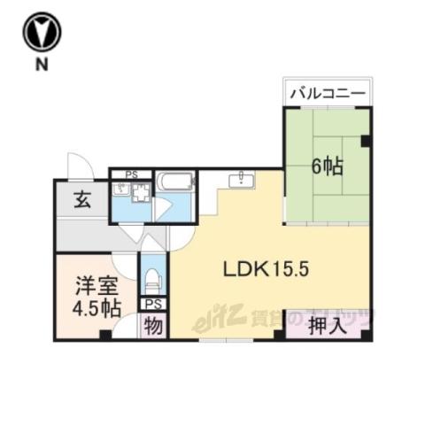  アーバン・アネックス(2LDK/3階)の間取り写真