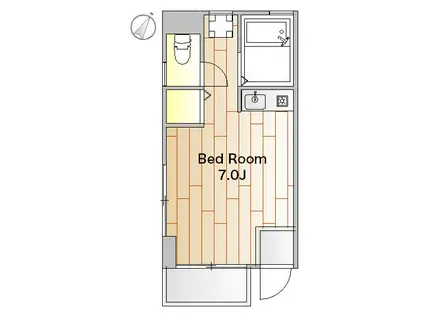 めぞん浅倉(ワンルーム/1階)の間取り写真