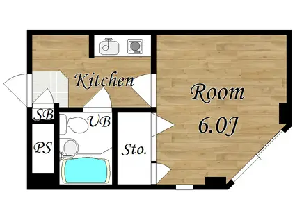 SANKO HEIGHTSサンコーハイツ(1K/2階)の間取り写真