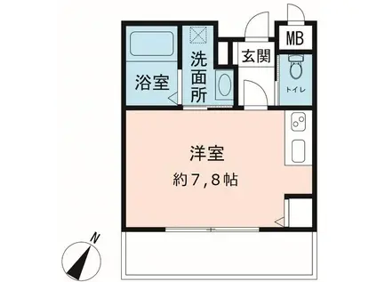 アーバンテラス新横浜(ワンルーム/3階)の間取り写真