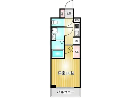 ステージファースト名古屋尾頭橋(1K/3階)の間取り写真