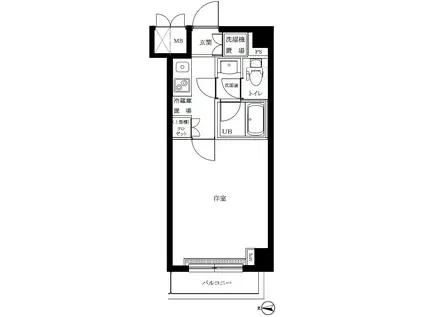 ルーブル大塚弐番館(1K/1階)の間取り写真