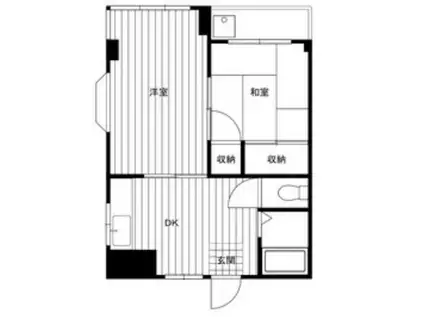 トーシンハイツ西葛西(2DK/1階)の間取り写真