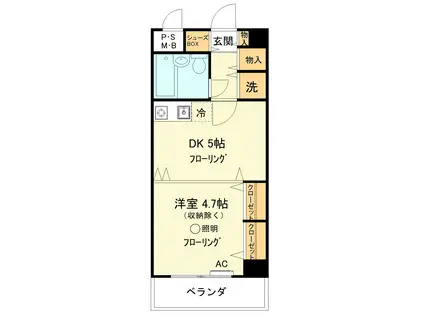 日神パレス生麦(1DK/5階)の間取り写真