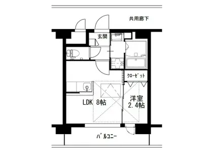 ルネス大楠GT(1LDK/2階)の間取り写真