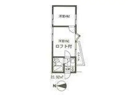 ファーストハイツ(2K/1階)の間取り写真