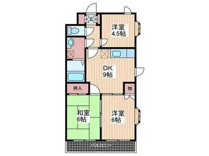 ハイツ76(3DK/2階)の間取り写真