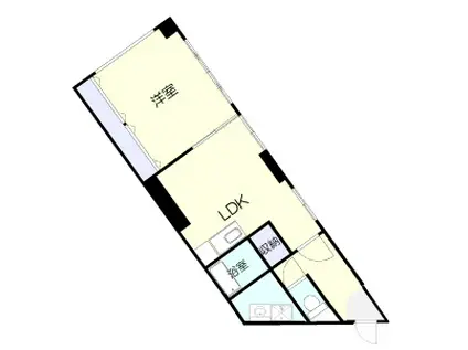 ラ・ペジブルビル(1LDK/2階)の間取り写真