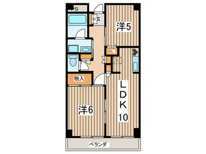 グレースレジデンス(2LDK/2階)の間取り写真