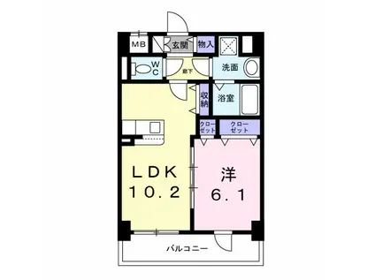スリールステラ(1LDK/3階)の間取り写真