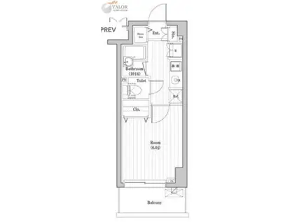 レジデンス横浜天王町(1K/1階)の間取り写真
