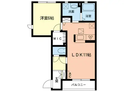 TWIN COURT IV(1LDK/1階)の間取り写真