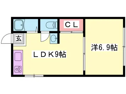 アンドステージ(1LDK/1階)の間取り写真