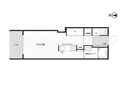 ニューライフ船場(ワンルーム/9階)の間取り写真