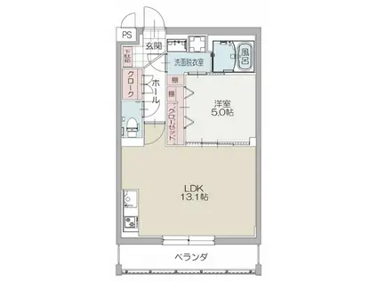 エクセレントIII(1LDK/2階)の間取り写真