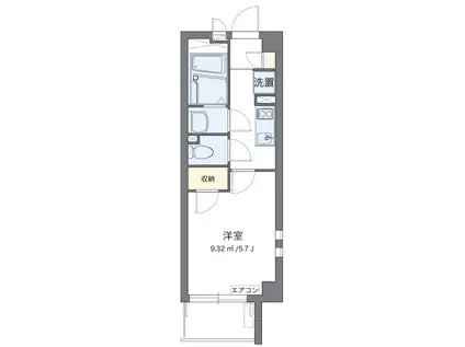リレーション中野(1K/3階)の間取り写真