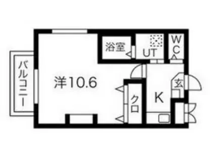 エヌエムサンカンテキャトフC棟(1K/3階)の間取り写真