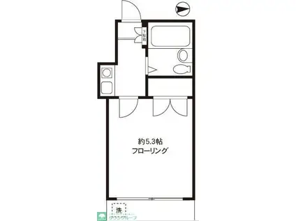 DRホームズ千歳船橋(1K/2階)の間取り写真