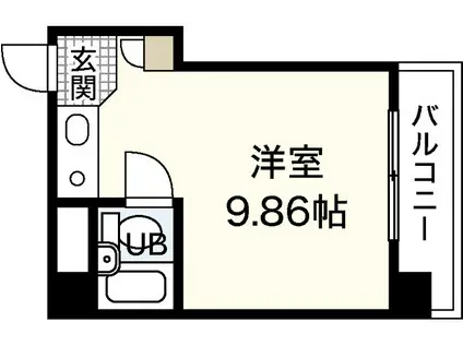 ビッグアップルビル(ワンルーム/2階)の間取り写真