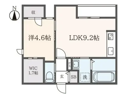 STONEFORESTIII(1LDK/3階)の間取り写真