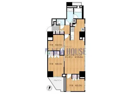 グランドメゾン新宿弁天町(3LDK/9階)の間取り写真