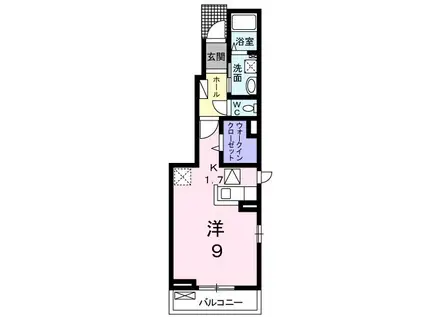 フェスティナ レンテ(1K/1階)の間取り写真