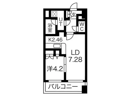 レガーロ美術館通(1LDK/4階)の間取り写真