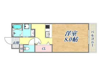 パークサイド・マ・メゾン(1K/1階)の間取り写真