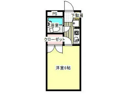 ベルメゾンAKB(1K/1階)の間取り写真