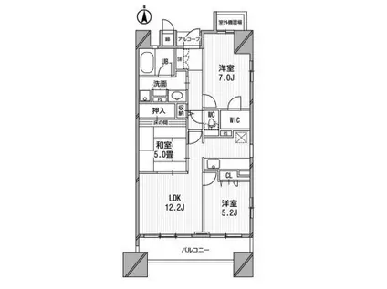 アーデンタワー新町(3LDK/10階)の間取り写真