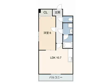 プリミエールKII(1LDK/2階)の間取り写真
