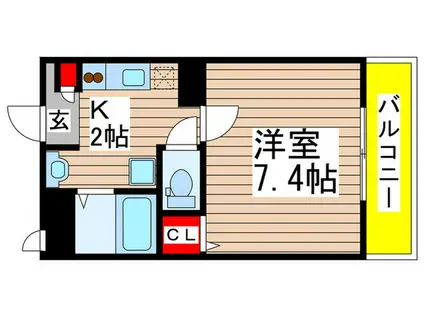 リブリ・幕張グランドリーフ(1K/1階)の間取り写真