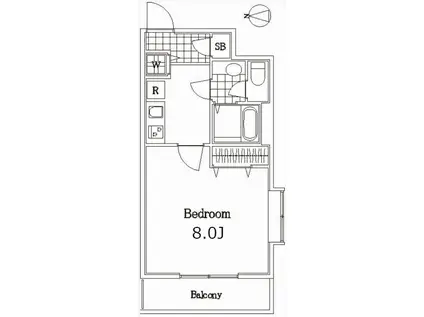 メゾン・ド・ヴィレ高円寺(1K/5階)の間取り写真