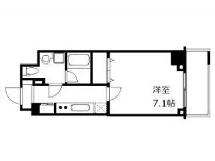 クレヴィスタ錦糸町(1K/4階)の間取り写真