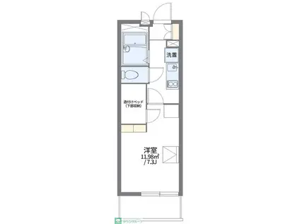 レオパレスこもとII(1K/1階)の間取り写真