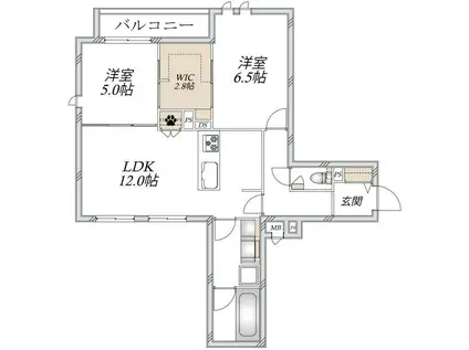 豊玉中2丁目メゾン(2LDK/1階)の間取り写真