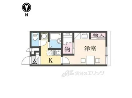 レオパレスビクトアール法隆寺(1K/2階)の間取り写真