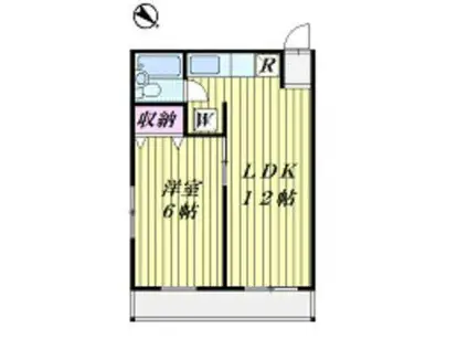 ビラセビリア(1LDK/1階)の間取り写真