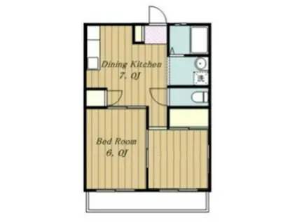 キャッスル第2(2DK/1階)の間取り写真